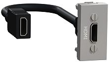 Розетка HDMI без рамки Schneider Electric Unica Modular 1-м. 1 мод. алюминий картинка